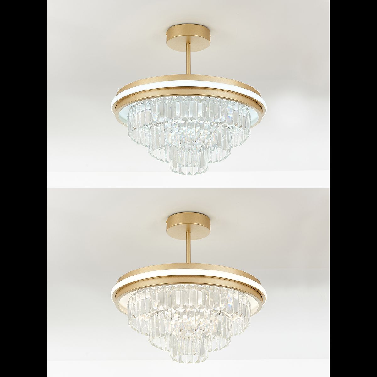 люстра на штанге natali kovaltseva crystal led lamps 81115/3c