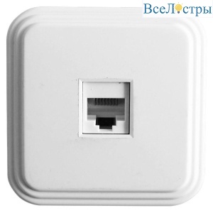 Розетка компьютерная RJ-45 Stekker Брест белый PST00-21-20 39706
