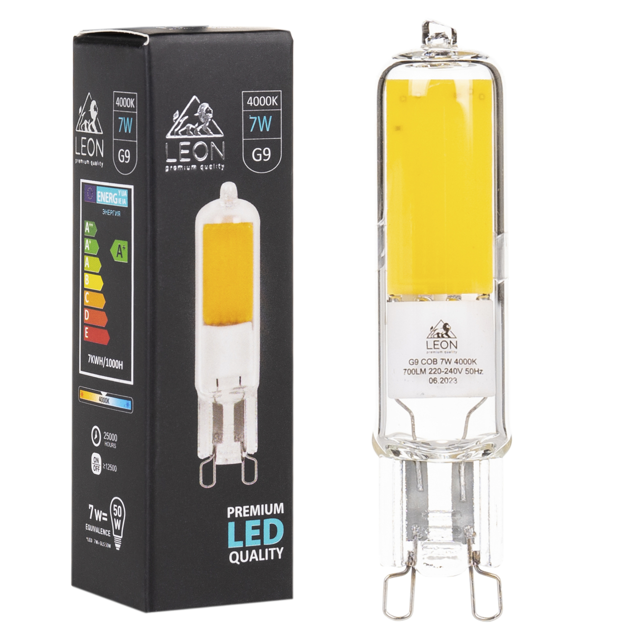 светодиодная лампа leon le-g9-cob-7w-4000k