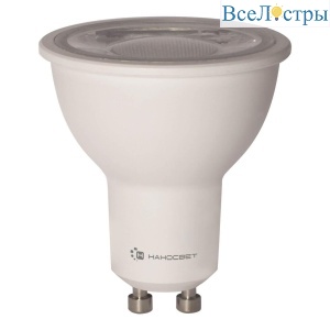 Лампа светодиодная диммируемая Наносвет GU10 6W 4000K прозрачная LH-MR16-D-8/GU10/840 L243