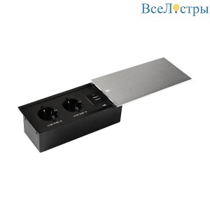 Блок розеток JX (Slide Top) (2 секции + 2 USB с кабелем питания) Mebax 00-00002888