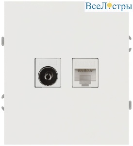 Розетка Эра Arktik 16-3110-08 комбинированная RJ45+TV белый матовый Б0070501