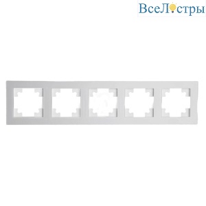 Рамка 5-постовая Stekker Катрин белый матовый GFR00-7005-01М 49598