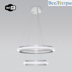 Подвесной светильник Eurosvet Imperio 90241/2 белый/ серебро Smart