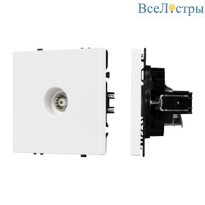 Механизм телевизионной розетки Arlight SCT-NOBE-MTV1-SFPL-WH (Белый кварц) 054292