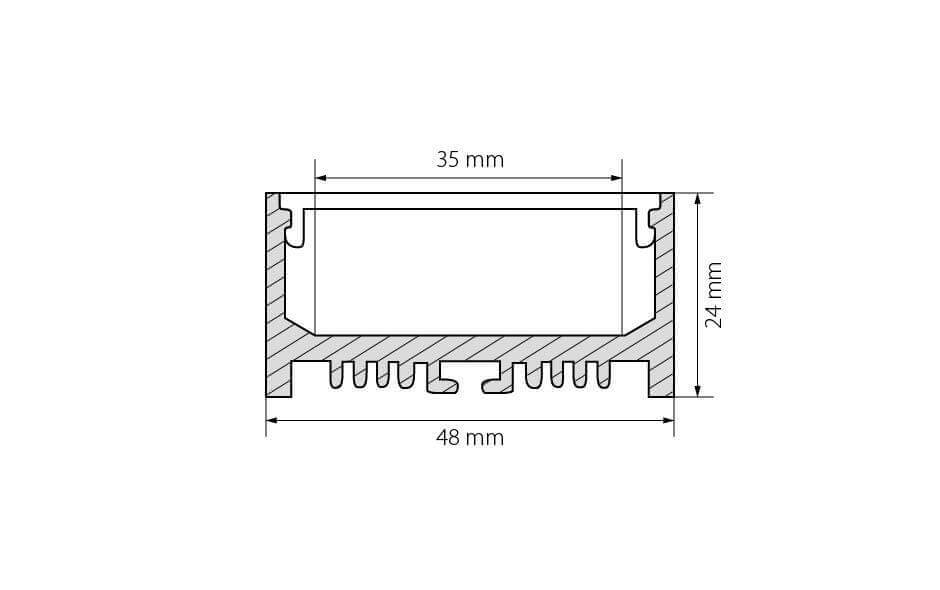 профиль arlight arh-line-2448-2000 anod 018684