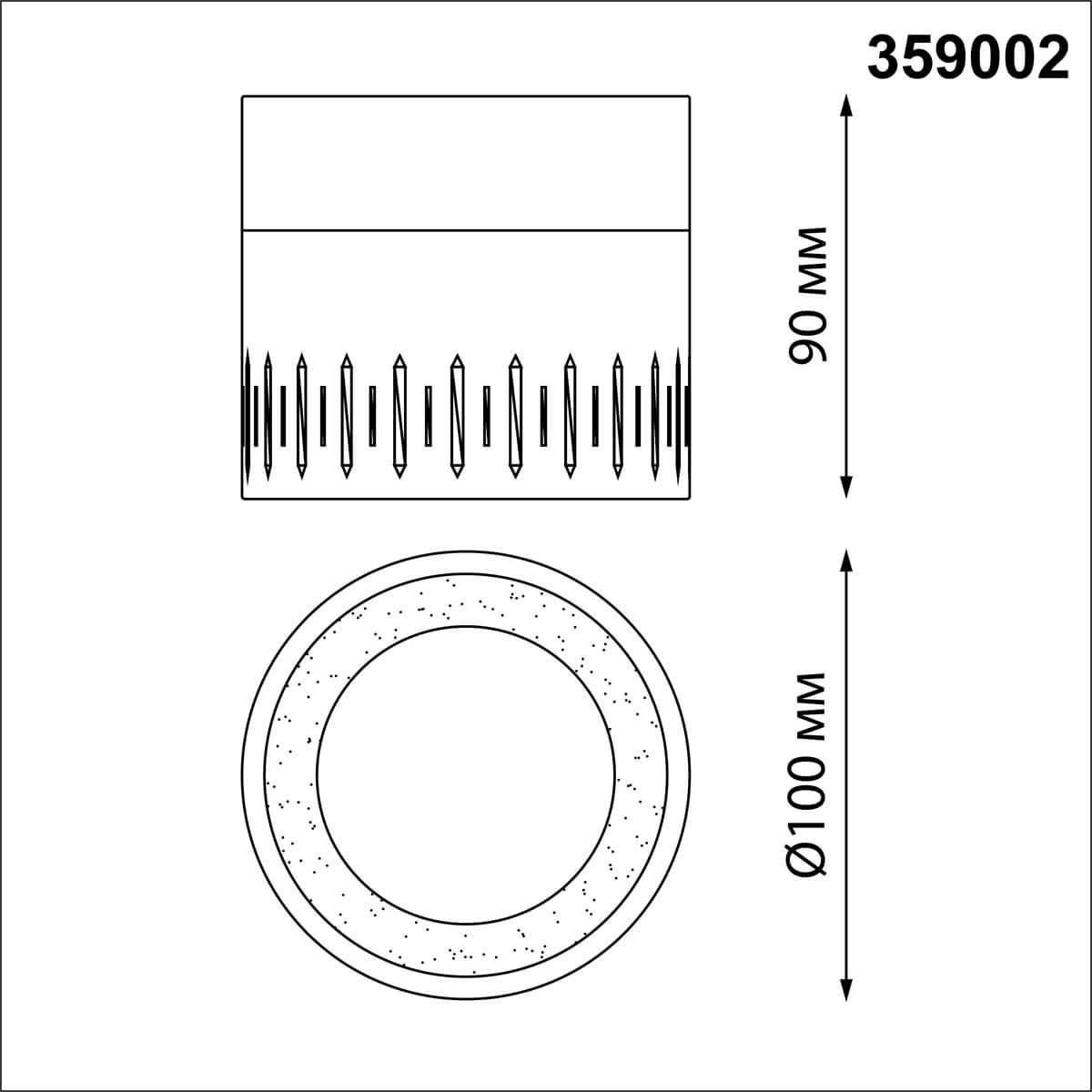 потолочный светодиодный светильник novotech over aura 359002