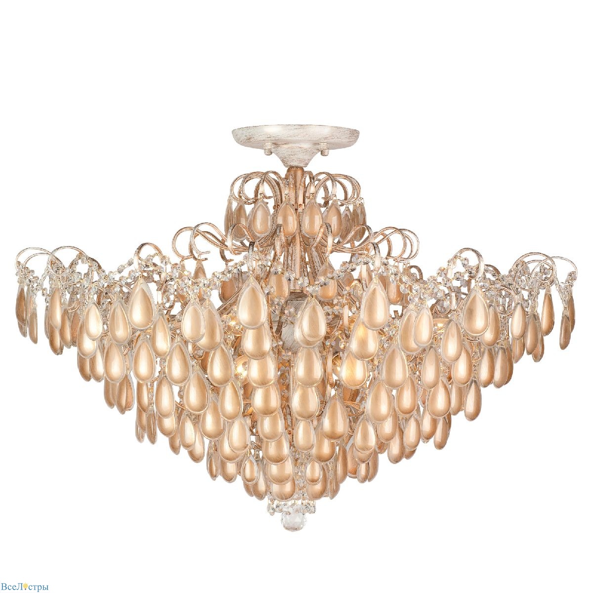 потолочная люстра am group monica pl12 gold