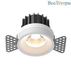 Встраиваемый светодиодный светильник Maytoni Round DL058-12W3K-TRS-W
