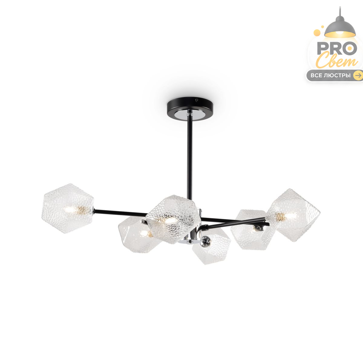 люстра на штанге freya floristic fr5328cl-06b