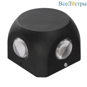 Уличный настенный светильник Uniel ULU-P30D-4W/4000K IP65 BLACK UL-00010521