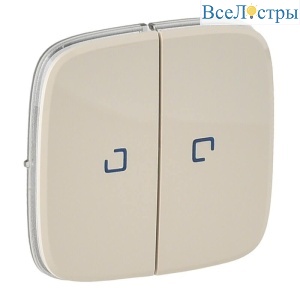 Лицевая панель Legrand Valena Allure выключателя двухклавишного с подсветкой слоновая кость 755226