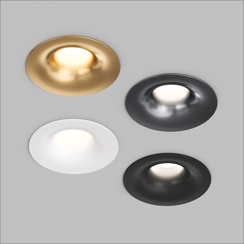 встраиваемый светильник denkirs shine glow dk2430-bk