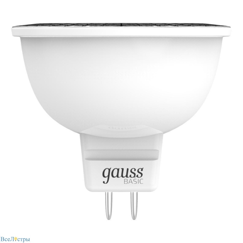 лампа светодиодная gauss gu5.3 6,5w 4100к матовая 1013527