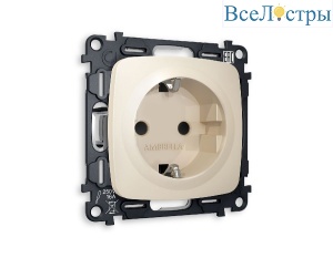 Комплект механизма розетки с/з со шторками Ambrella Volt Omega MO327010