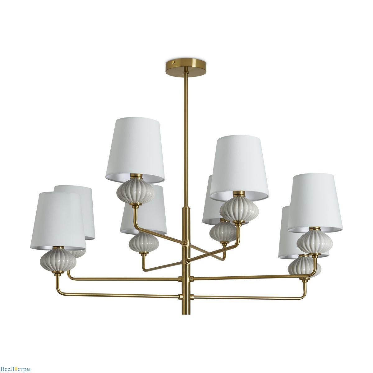 подвесная люстра freya ceramics fr2029pl-08bs