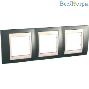 Рамка 3-постовая Schneider Electric Unica MGU6.006.524