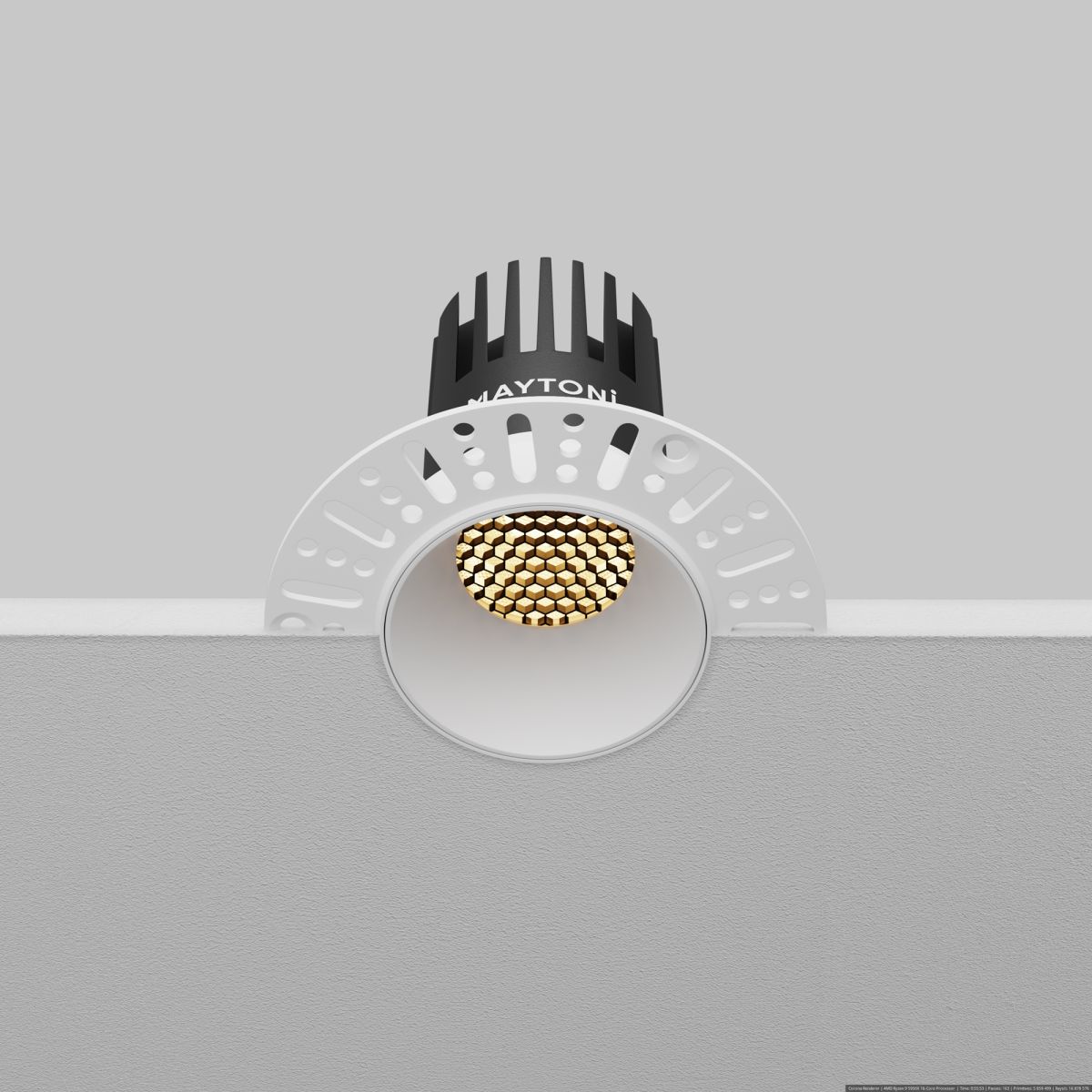 встраиваемый светильник maytoni dip dl119-10w-2.7k-trs-w