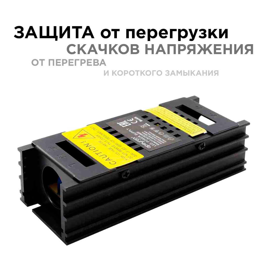 блок питания (слим) apeyron 25вт dc12в 2а ip20 03-26