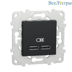 Розетка компьютерная USBx2 Schneider Electric Unica New NU541854