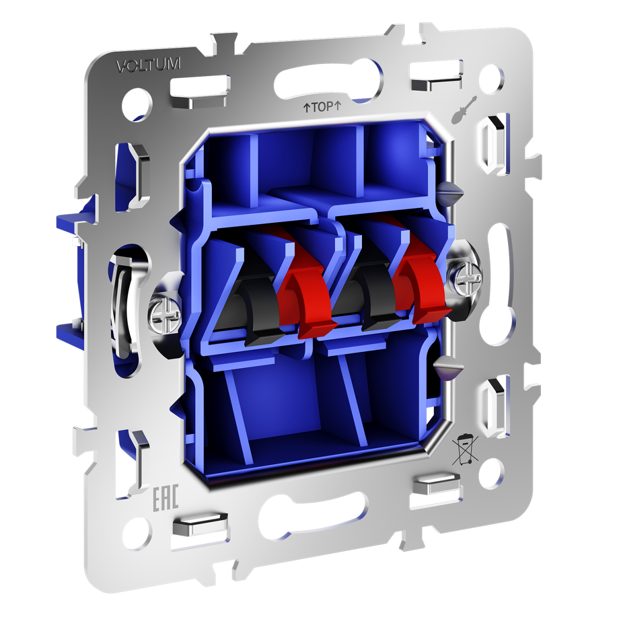 механизм розетки акустической 4-местной voltum s70 vls0603m