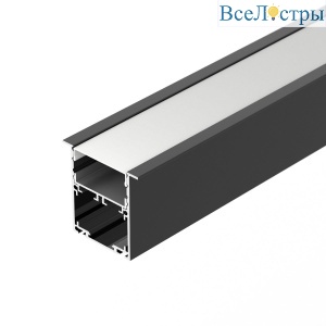 Алюминиевый профиль Arlight SL-LINIA52-3L-F-2000 ANOD BLACK 044685