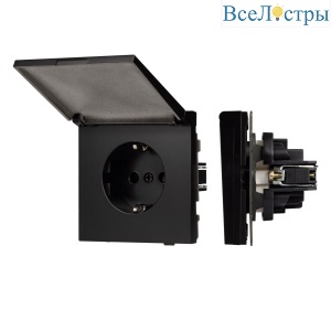 Механизм розетки влагозащищённый Arlight SCT-TENDO-MCP-PL-BK (230V, 16A) 054091