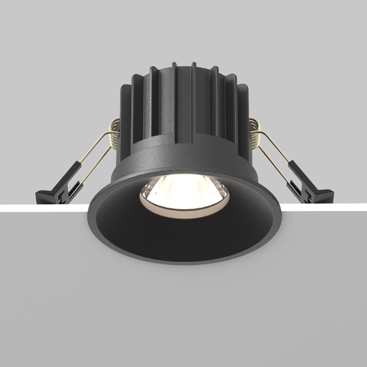 встраиваемый светильник maytoni round dl058-12w-dtw-b