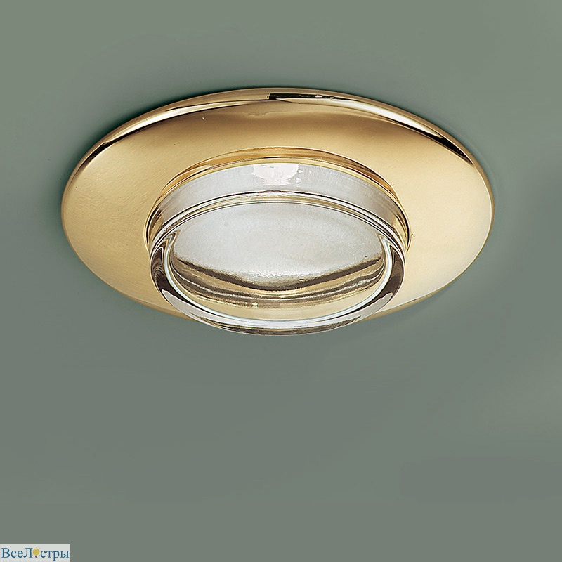 встраиваемый светильник leucos sd 505 gold/crystal 0301305063407