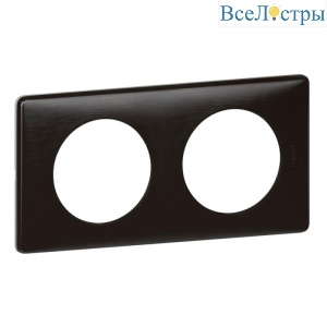 Рамка 2-постовая Legrand Celiane карбон 068982