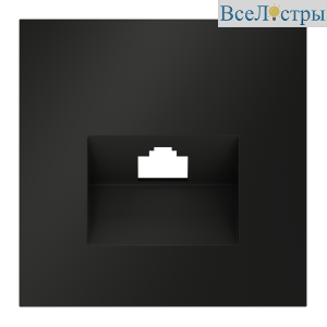 Накладка для розетки компьютерной RJ45 кат.6 Voltum S70 (черный матовый) VLS001308