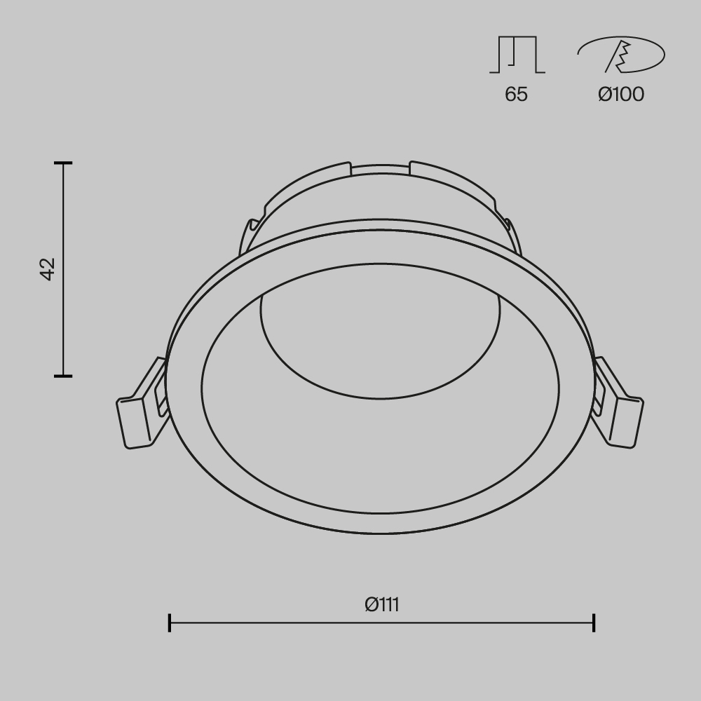 встраиваемый светильник maytoni technical share dl126-gx53-b