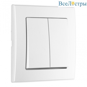 Выключатель двухклавишный Arte Milano SET06-1-30-2 silver
