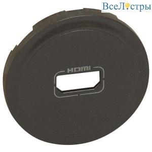 Лицевая панель Legrand Celiane розетки аудио/видео HDMI графит 067816