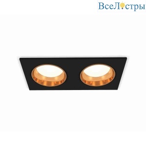 Комплект встраиваемого светильника Ambrella light Techno Spot XC6526004 SBK/PYG черный песок/золото желтое полированное (C6526, N6113)