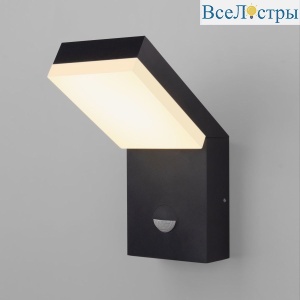 Уличный настенный светильник с датчиком движения Elektrostandard Sensor 1541 TECHNO LED черный 4690389219245 a072087
