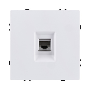 Розетка Ethernet RJ45 Cat.6, белый глянцевый Kollinger Eclipse EC-017WG