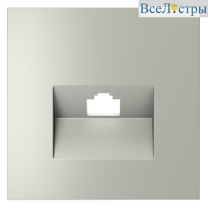 Накладка для розетки компьютерной RJ45 кат.6 Voltum S70 (сталь) VLS001305
