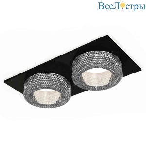 Комплект встраиваемого светильника Ambrella light Techno Spot XC7636020 SBK/CL черный песок/прозрачный (C7636, N7191)