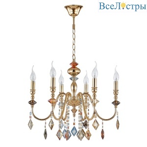 Подвесная люстра Crystal Lux Mercedes SP6 Gold/Color