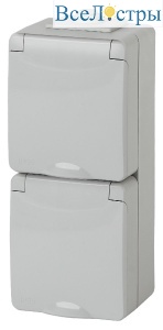 Розетка 2х2P+E Эра 11-2608-03 Б0036003