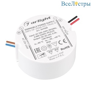 Блок питания Arlight ARPJ-SP-40300-PFC-TRIAC-R (12W, 20-40V, 300mA) 047588