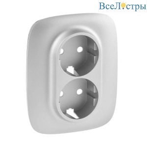 Лицевая панель Legrand Valena Allure розетки с/з алюминий 754957