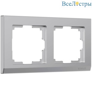 Рамка на 2 поста Werkel Stark серебряный W0021806 4690389161803