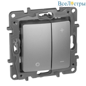 Диммер кнопочный Legrand Etika без нейтрали 400W алюминий 672418