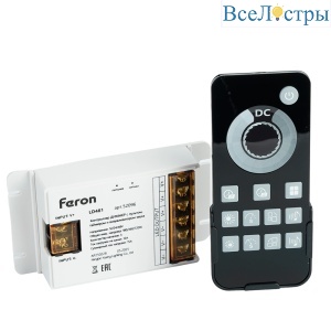 Контроллер диммер с пультом, таймером и визуализатором звука Feron LD481 12-24-48V 52096