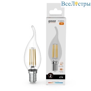 Лампа светодиодная Gauss Filament Elementary E14 12W 2700K 42112