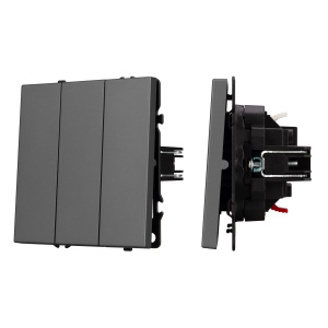 Выключатель 3 кл софт-тач серый базальт Arlight SWT-MK03-SFPL-GR (250V, 10A) 061799(1)