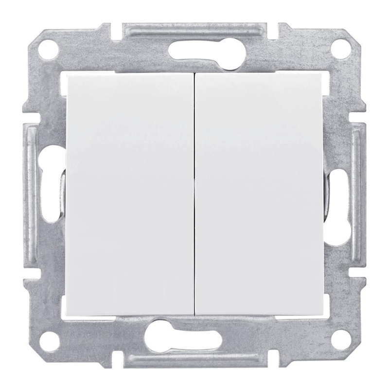 переключатель двухклавишный schneider electric sedna 10a 250v sdn0600121