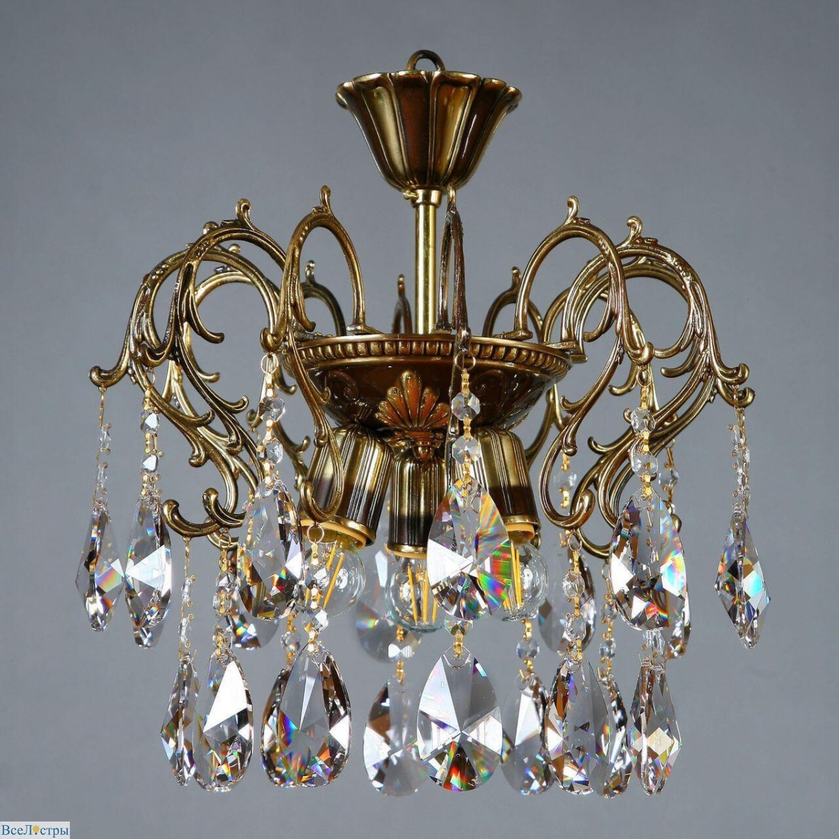 потолочная люстра ambiente alicante 8888/3 pl pb tear drop